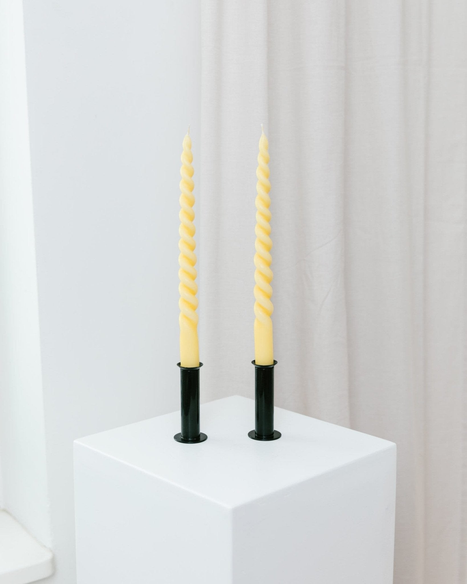 Set of 2 Set candleholders - Ikea - Postmodern Memphis Style made of metal - 80s - Bottega Jacobs