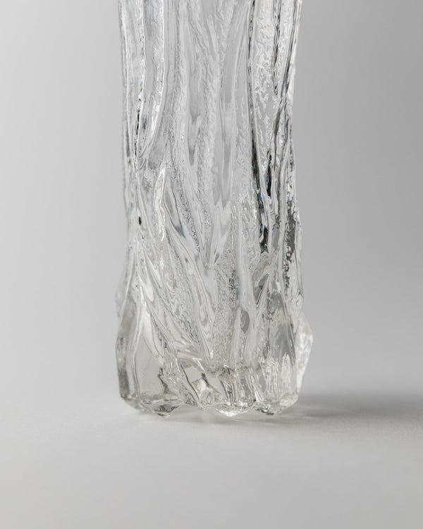 Set of 6 Vintage Drinking Glasses - Bark Texture, Clear Glass, Timeless Design Italy 1970s - Elegant Cocktail Glasses, Gift Idea_Bottega Jacobs