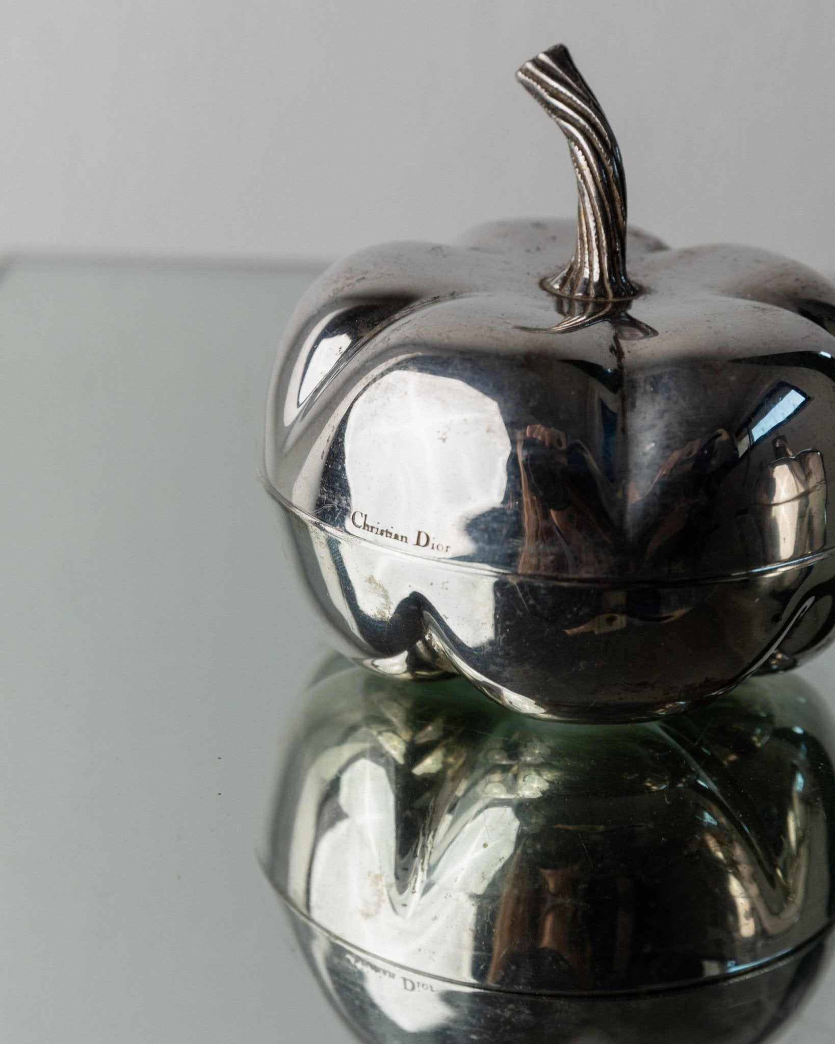 Silver-plated vintage Christian Dior Pumpkin set - lighter and