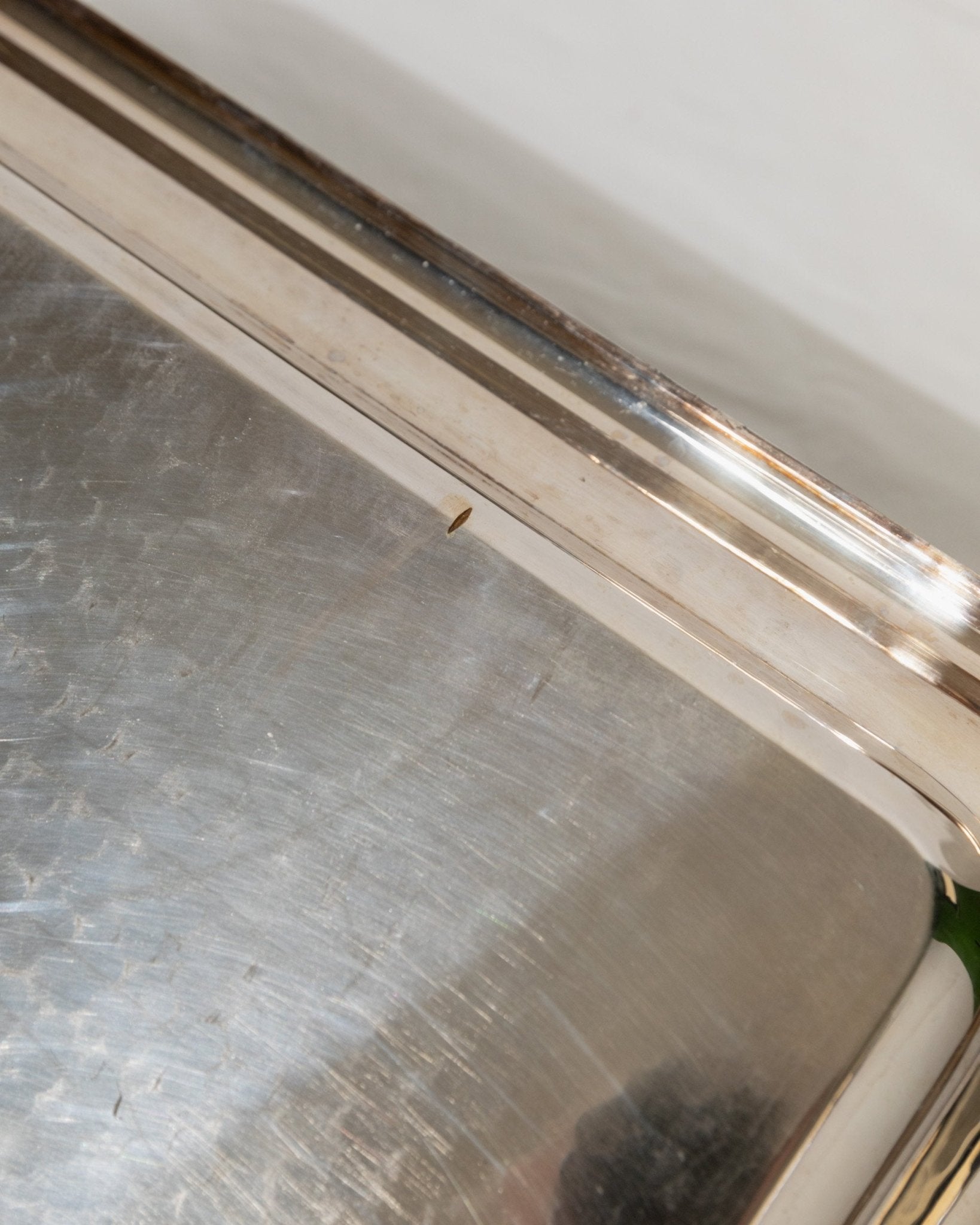Silverplated Vintage Tray - Serving platter Italy 1960s - Classic design, fluted handles, wedding table decoration silver, elegant - Bottega Jacobs