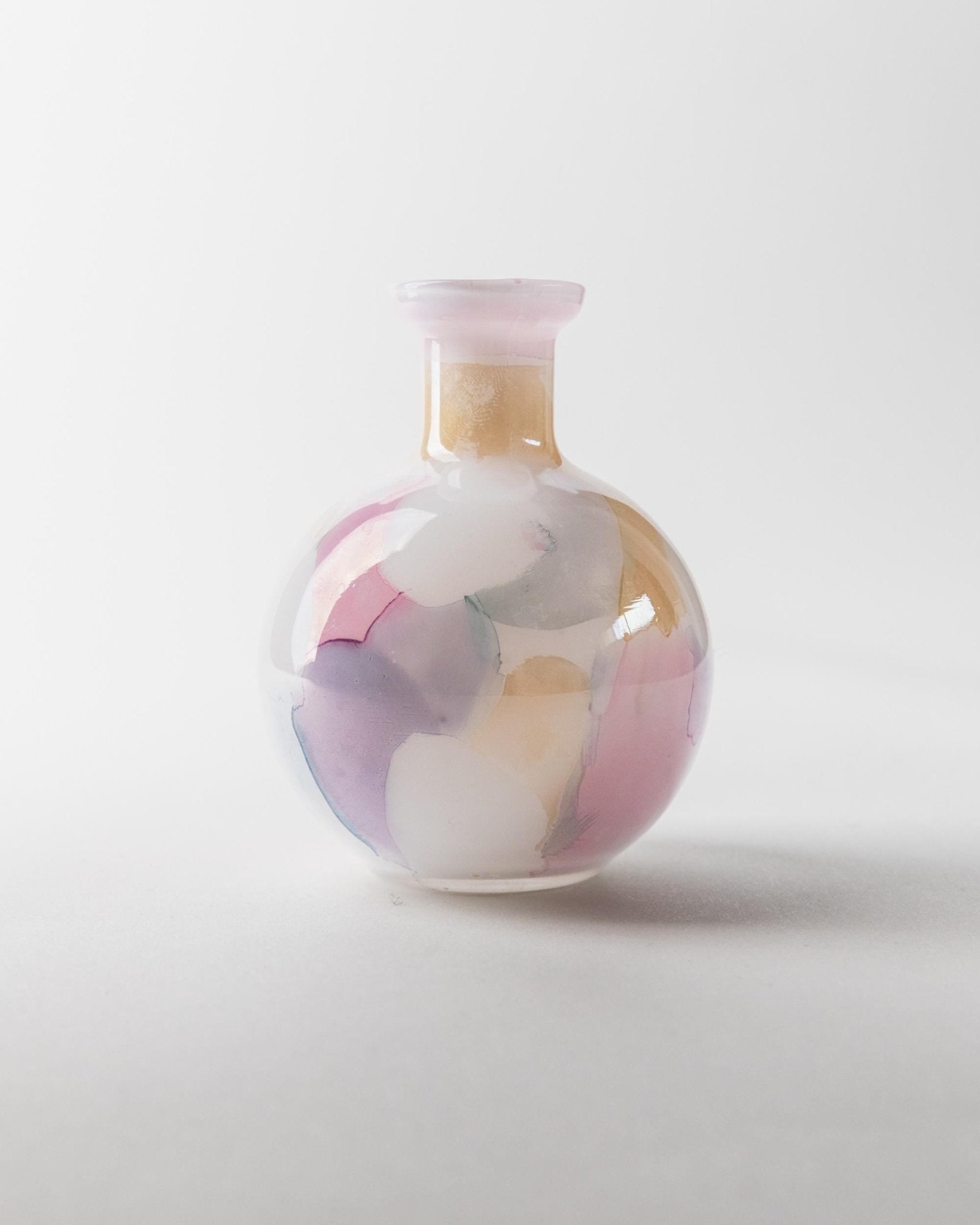 Small Vintage Murano Glass Vase with Colorful Dots - Classic Design with Unique Colors - Italy 1980s - Table Decor, Gift Idea_Bottega Jacobs