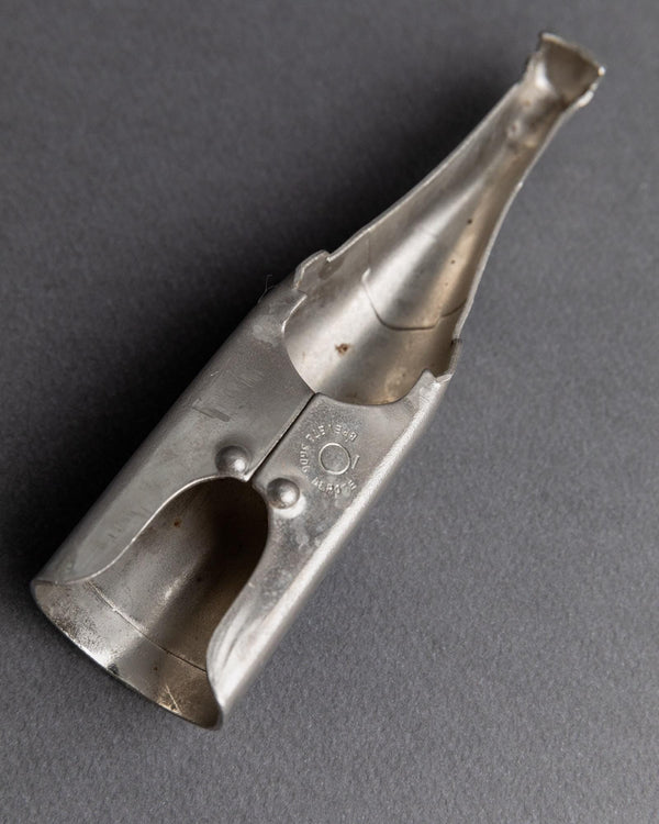 Vintage 1910s Metal Bottle Opener, Champagne Bottle Shape, Design France, Timeless Bar Accessory, Antique Gift Idea_Bottega Jacobs