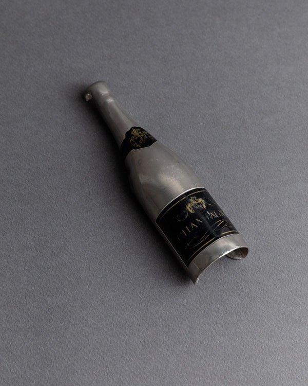 Vintage 1910s Metal Bottle Opener, Champagne Bottle Shape, Design France, Timeless Bar Accessory, Antique Gift Idea_Bottega Jacobs