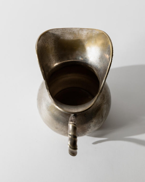 Vintage 1920s Hammered Silver Plated Creamer, by Calegaro Padua, Twisted Handle Design, Elegant Craftsmanship, Table Accent, Gift Idea_Bottega Jacobs