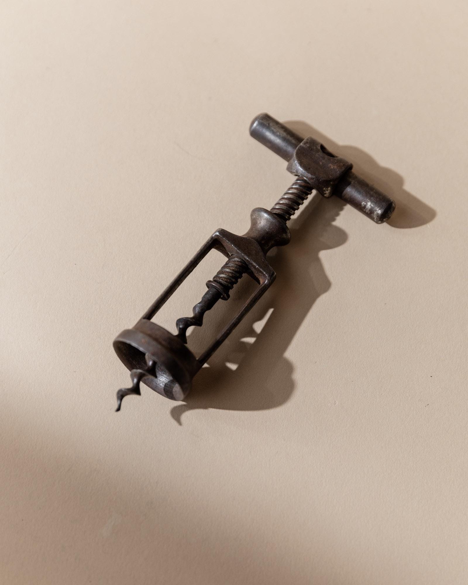 Vintage 1930s Metal Corkscrew, Classic Form with Antique Look, Practical Bar Tool Design, Timeless Retro Accessory, Elegant Gift Idea_Bottega Jacobs