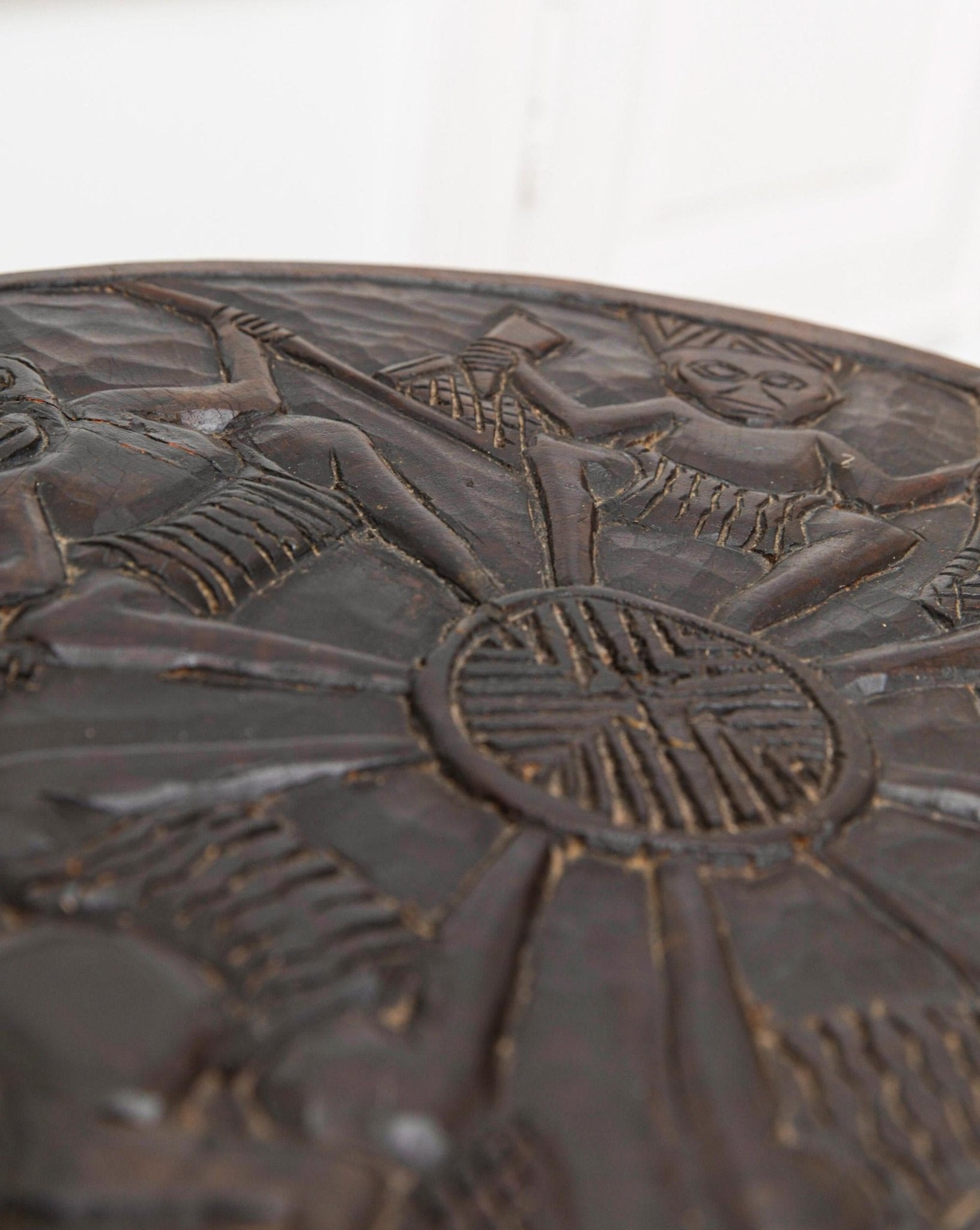 Vintage 1950s Bamileke stool - hand - carved table from Cameroon - African art - Handmade, Boho Furniture, gift idea_Bottega Jacobs