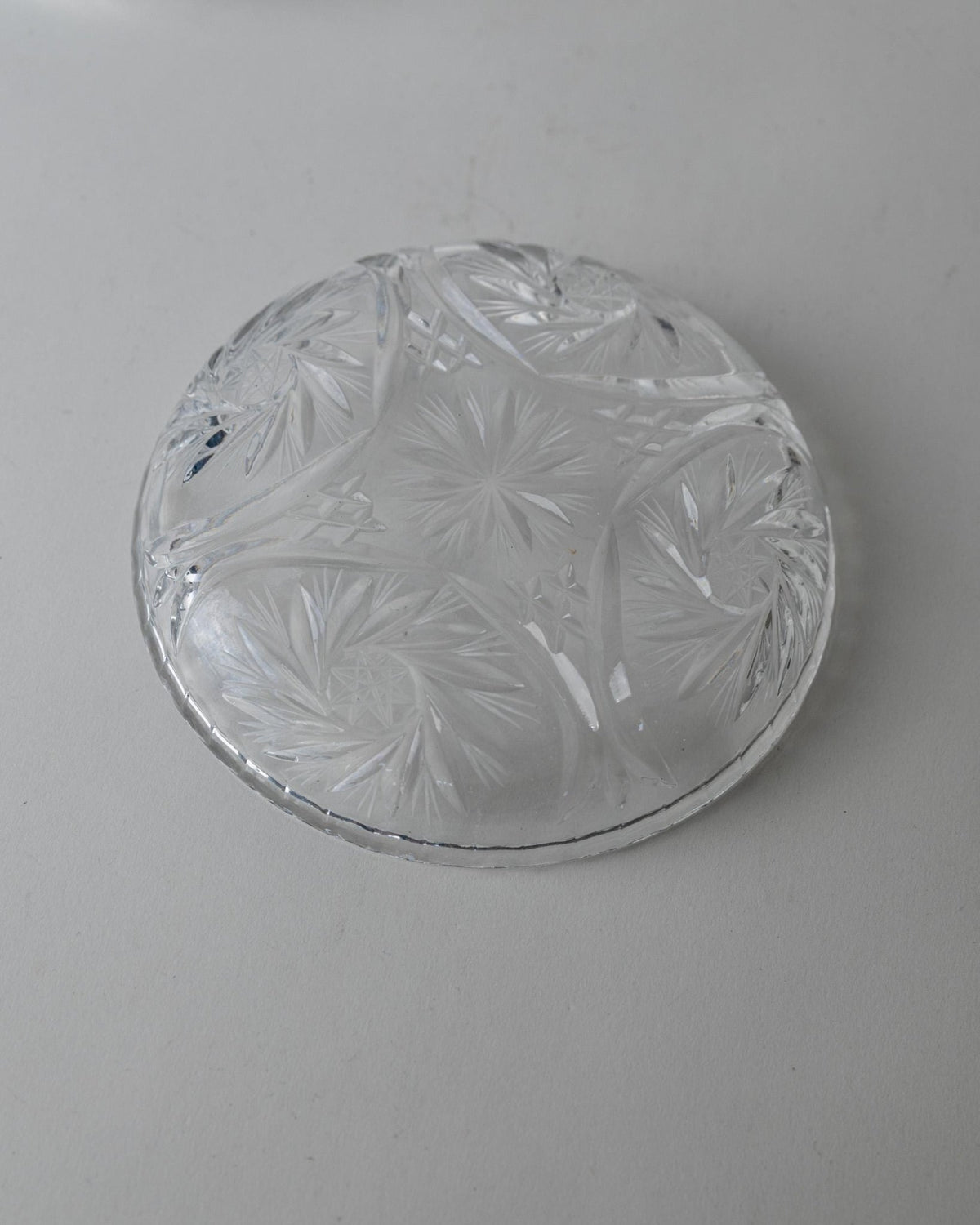 Vintage 1950s Crystal Dessert Plates Set of 6, Handcrafted Dresdener Crystal Glass Plates with Fine Texture, for Cake and Dessert, Gift Idea_Bottega Jacobs