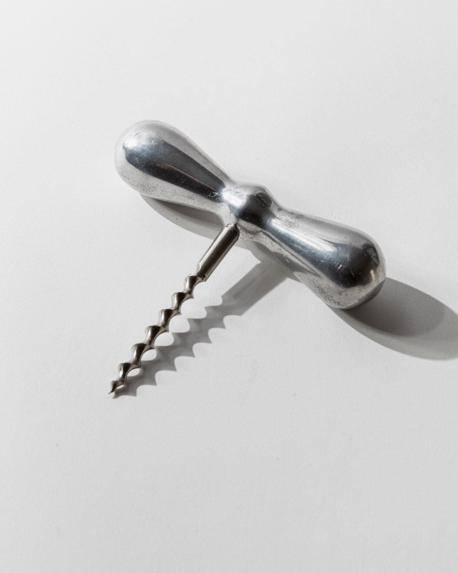 Vintage 1950s Metal Corkscrew, Timeless Elegant Form, Italian Design Classic, Retro Bar Accessory, Noble Gift Idea_Bottega Jacobs