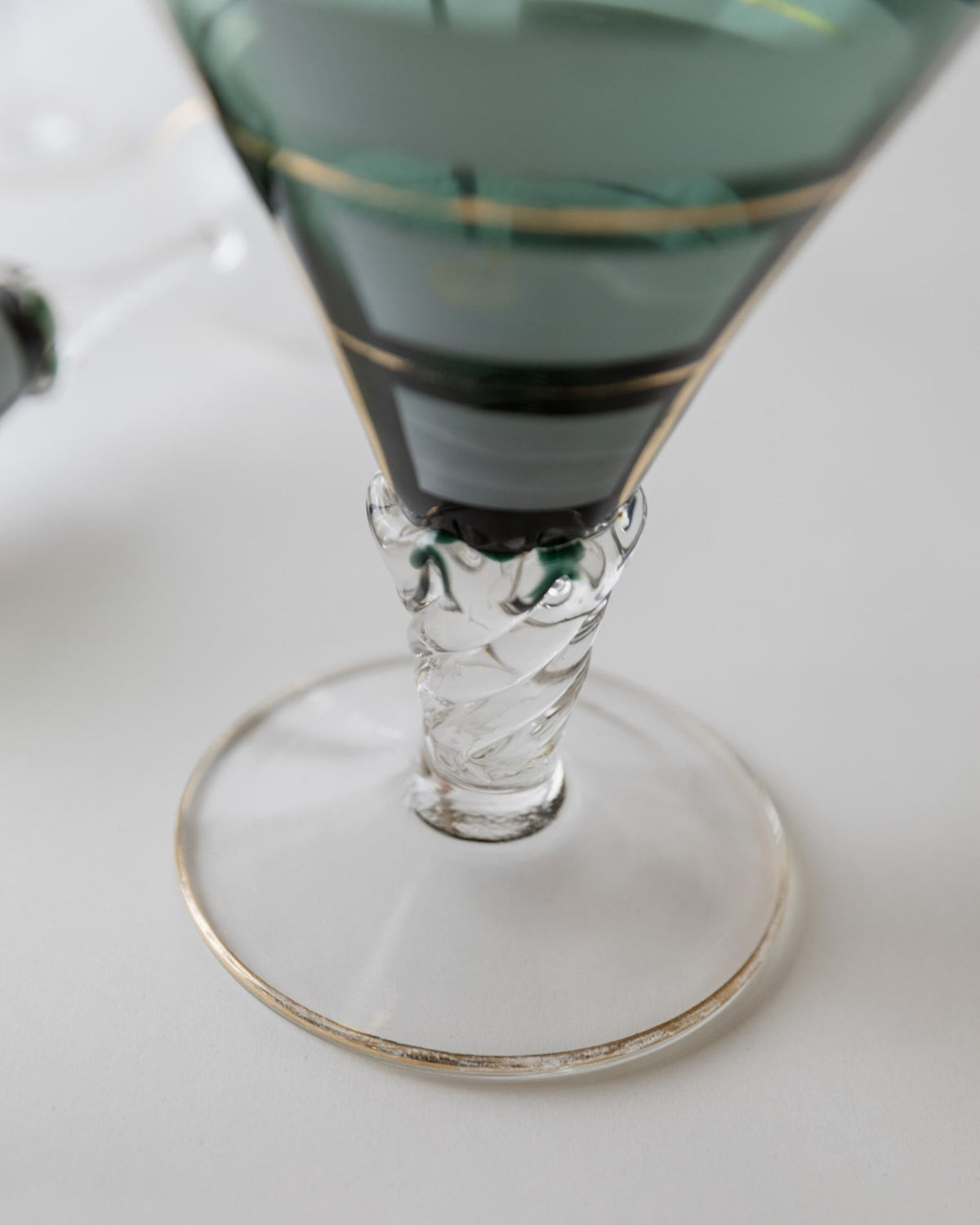 Vintage 1950s Murano Glass Liqueur Set, blue Decanter and 4 Glasses with Hand Painted Gold Details, Elegant Italian Barware, Gift Idea_Bottega Jacobs