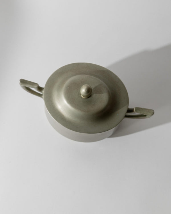 Vintage 1950s Silver Plated Lidded Box, Elegant Two Handle Design with Classic Form, Table Accent, Timeless Serving Piece, Noble Gift Idea_Bottega Jacobs