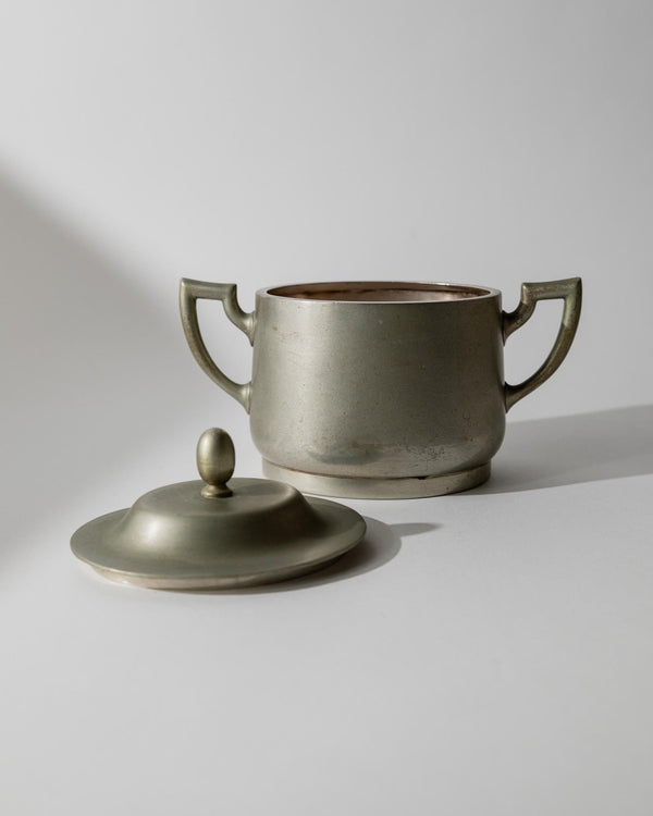 Vintage 1950s Silver Plated Lidded Box, Elegant Two Handle Design with Classic Form, Table Accent, Timeless Serving Piece, Noble Gift Idea_Bottega Jacobs