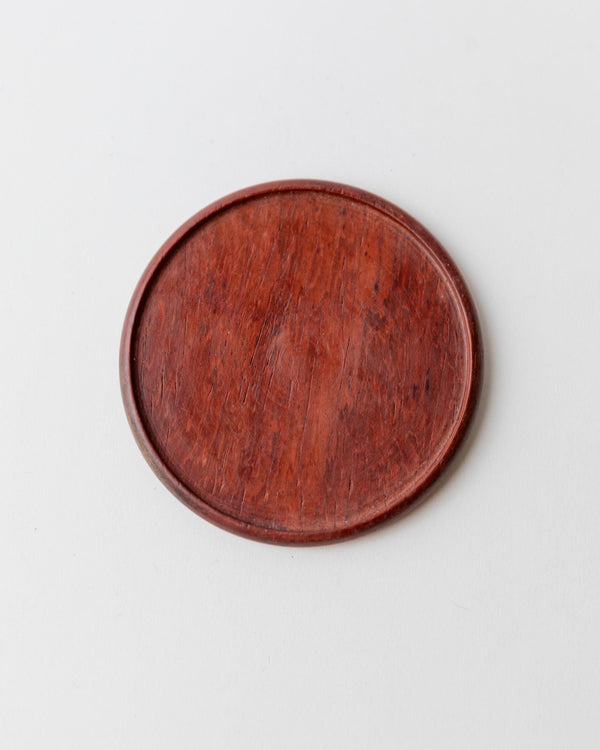 Vintage 1960s Italian Wooden Coaster Set, Dark Wood Drink Coasters, Classic Mid Century Tableware, Rustic Barware, Table Accent, Gift Idea_Bottega Jacobs