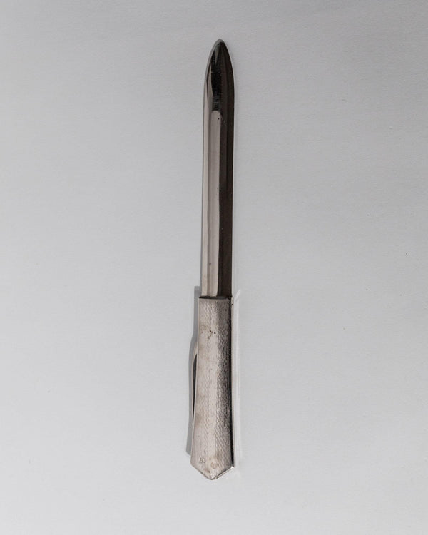 Vintage 1960s Metal Letter Opener, With Folding Mini Knife, Elegant Office Accessory, Classic Desk Design, Retro Gift Idea_Bottega Jacobs