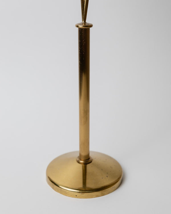 Vintage 1960s Solid Brass Standing Ashtray, Italian Postal Service with Sculptural P Shaped Handle, Mid Century Floor Ashtray, Gift Idea_Bottega Jacobs