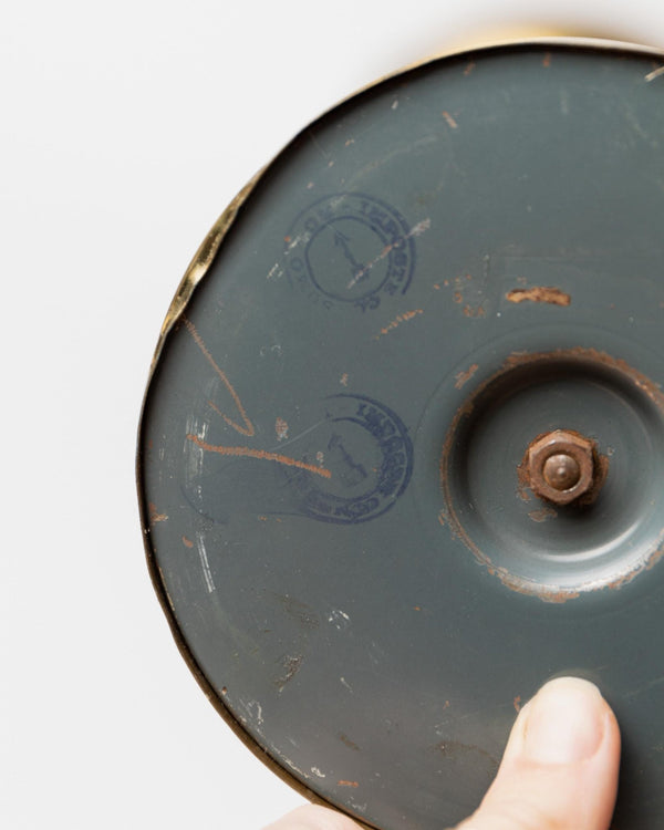 Vintage 1960s Solid Brass Standing Ashtray, Italian Postal Service with Sculptural P Shaped Handle, Mid Century Floor Ashtray, Gift Idea_Bottega Jacobs