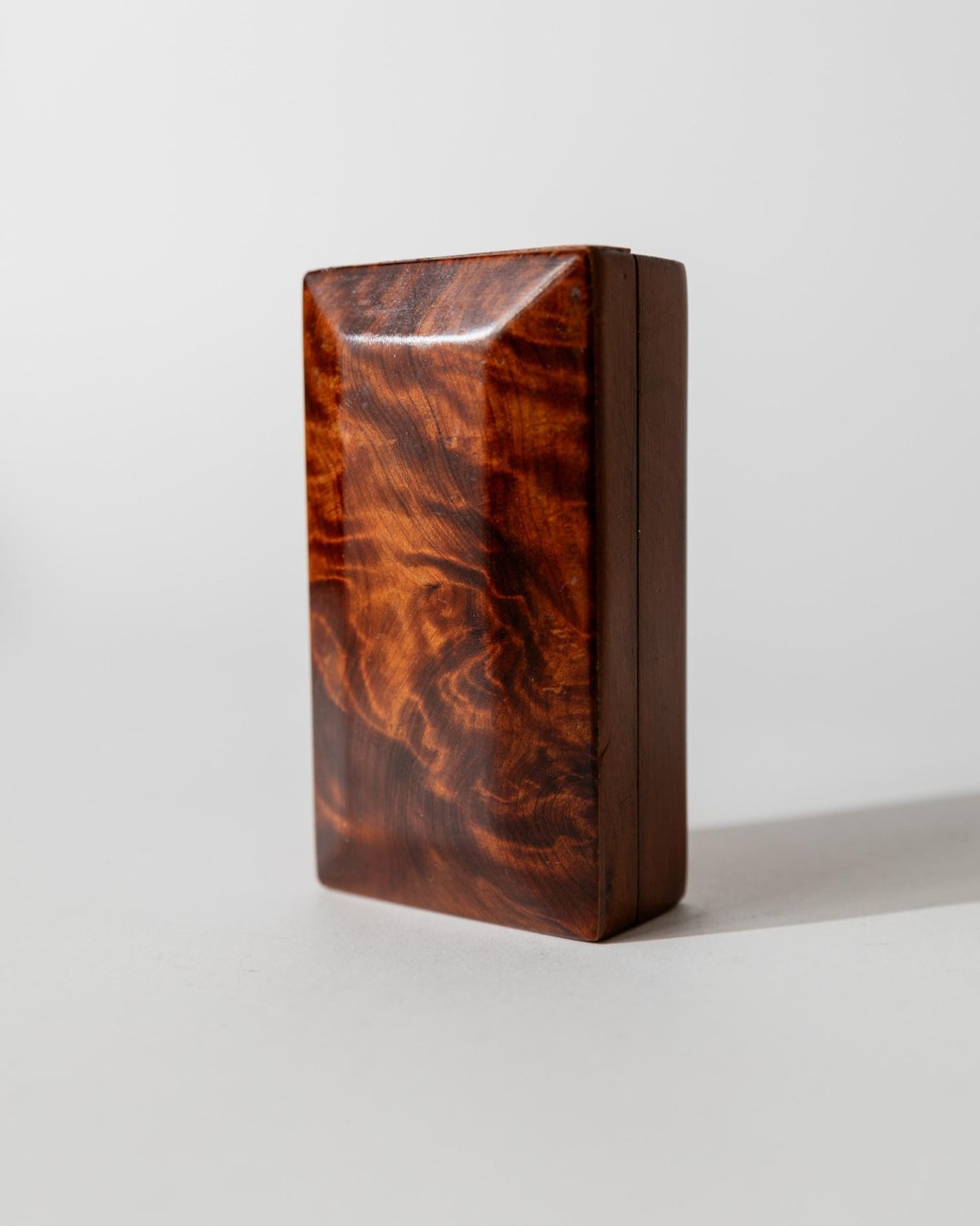 Vintage 1970s Burl Wood Desk Set of 3 Boxes, Different Sculptural Shapes, Mid Century Wooden Storage, Elegant Office Accessories, Gift Idea_Bottega Jacobs