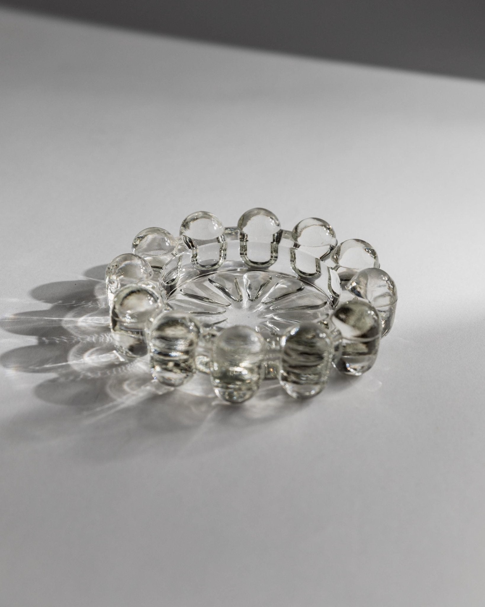 Vintage 1970s Glass Ashtray, Bubble Shape Design, Italian Art Glass, Retro Table Decor, Elegant Gift Idea_Bottega Jacobs