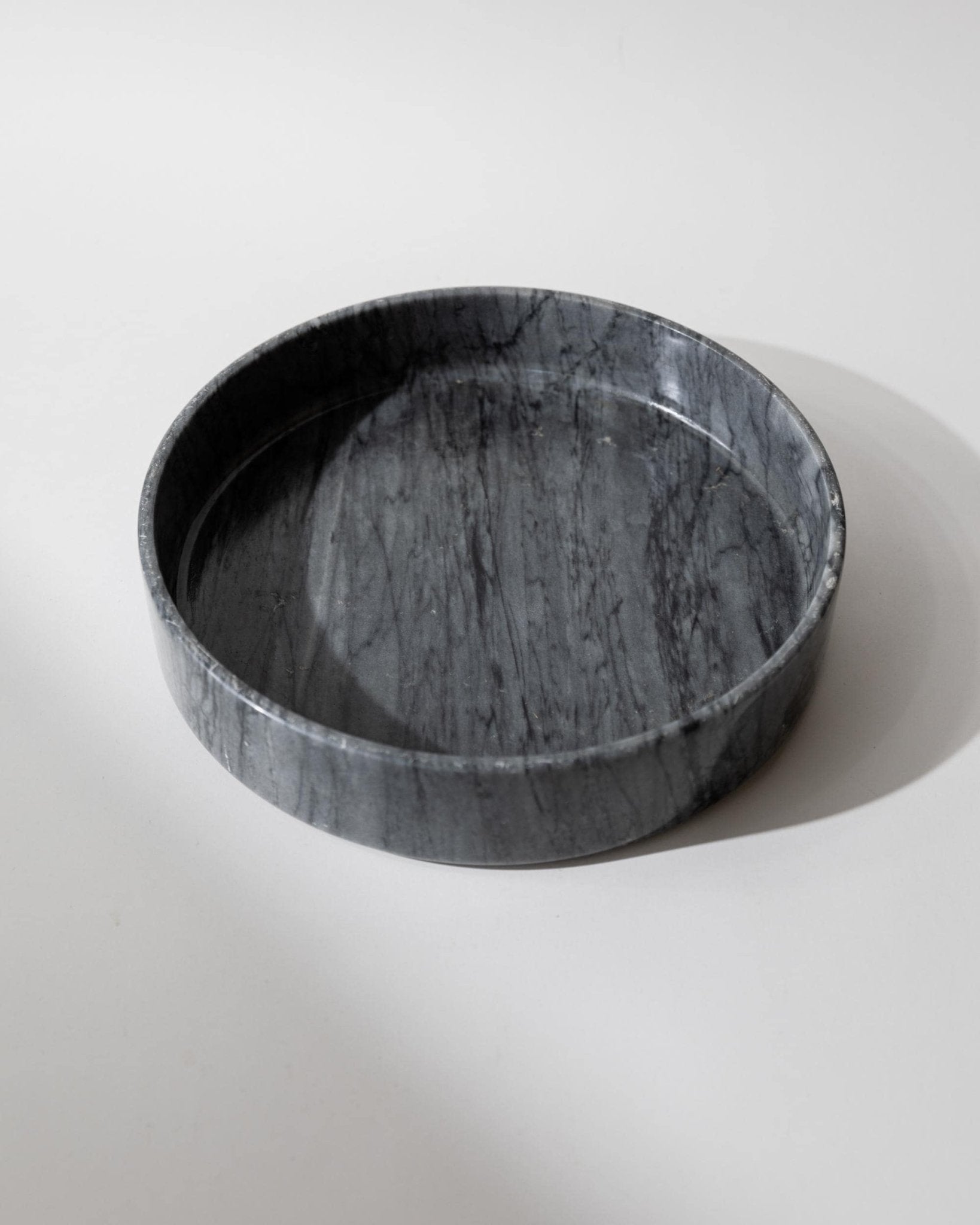Vintage 1970s Marble Bowl, Large Dark Grey Stone Fruit Bowl or Serving Dish, Sculptural Italian Table Decor, Elegant Centerpiece, Gift Idea_Bottega Jacobs