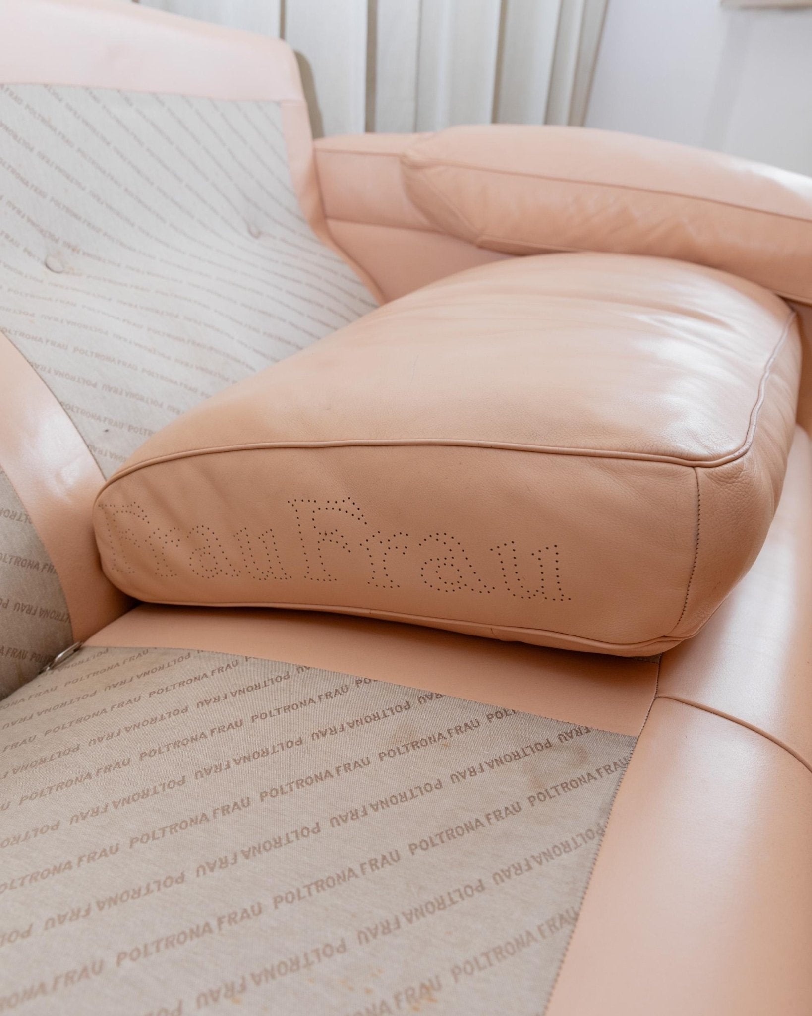 Vintage 1970s Modular Leather Sofa, Blush Colour, by Tito Agnoli for Poltrona Frau, Model Petronio, Mid Century Design, Luxury Furniture_Bottega Jacobs