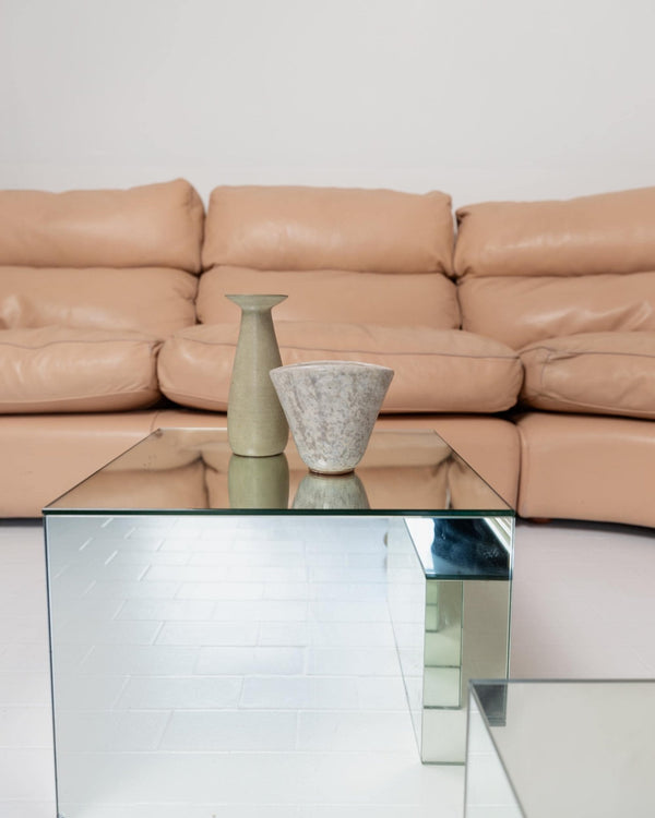 Vintage 1970s Modular Leather Sofa, Blush Colour, by Tito Agnoli for Poltrona Frau, Model Petronio, Mid Century Design, Luxury Furniture_Bottega Jacobs
