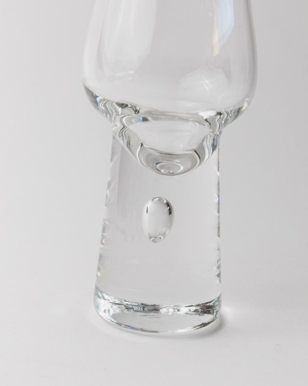 Vintage 1970s Murano Drinking Glasses, Set of 6 with Bubble Stem, Italian Curved Design, Retro Cocktail or Wine Glass, Elegant Gift Idea_Bottega Jacobs