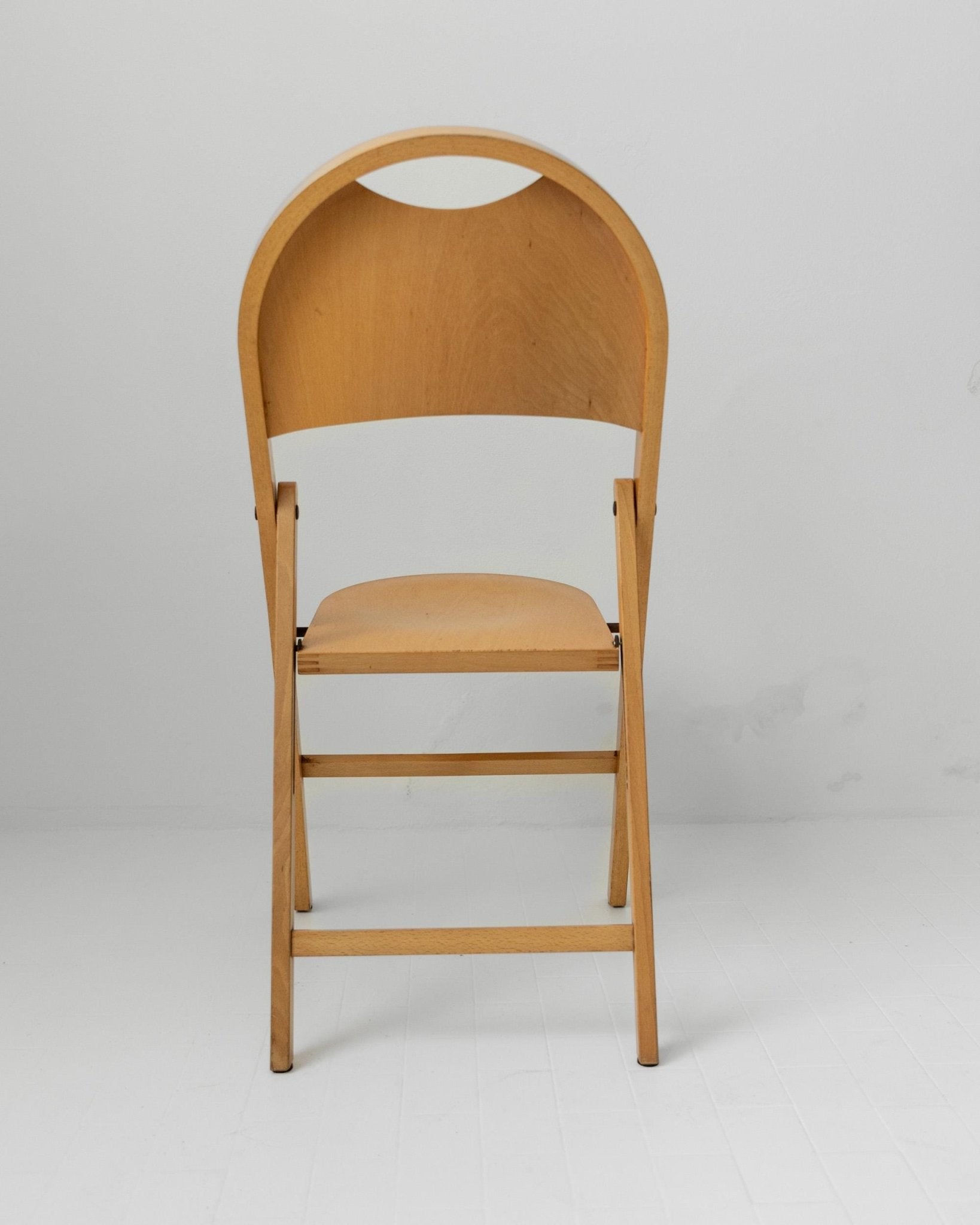 Vintage 1970s Tric Folding Chairs Set of 2, by Achille and Pier Giacomo Castiglioni for Bernini, Light Wood Design Classic, Gift Idea_Bottega Jacobs