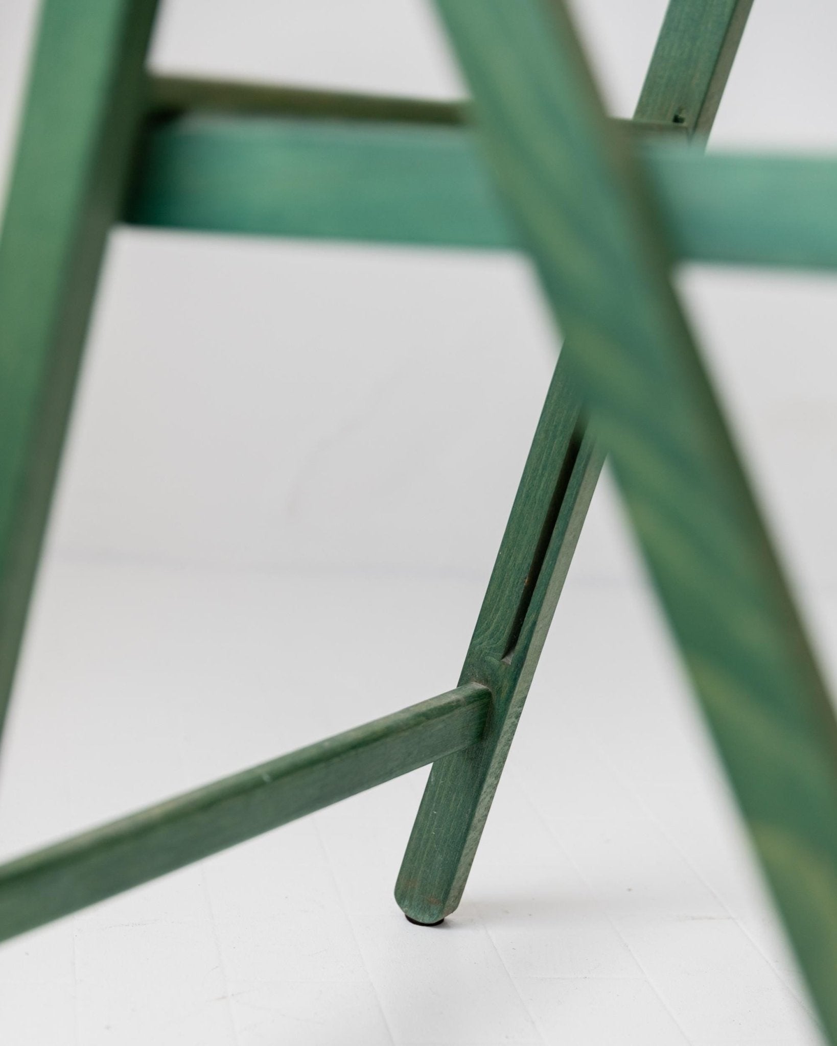 Vintage 1970s Wooden Folding Chair, by Realpina Italy, Green Finish, Practical Functional Design Piece, Retro Seating, Gift Idea_Bottega Jacobs