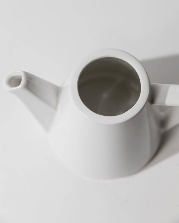 Vintage 1980s Ceramic Coffee or Tea Pot, Memphis Postmodern Design, Black and White Triangle, Sculptural Tableware, Elegant Gift Idea_Bottega Jacobs
