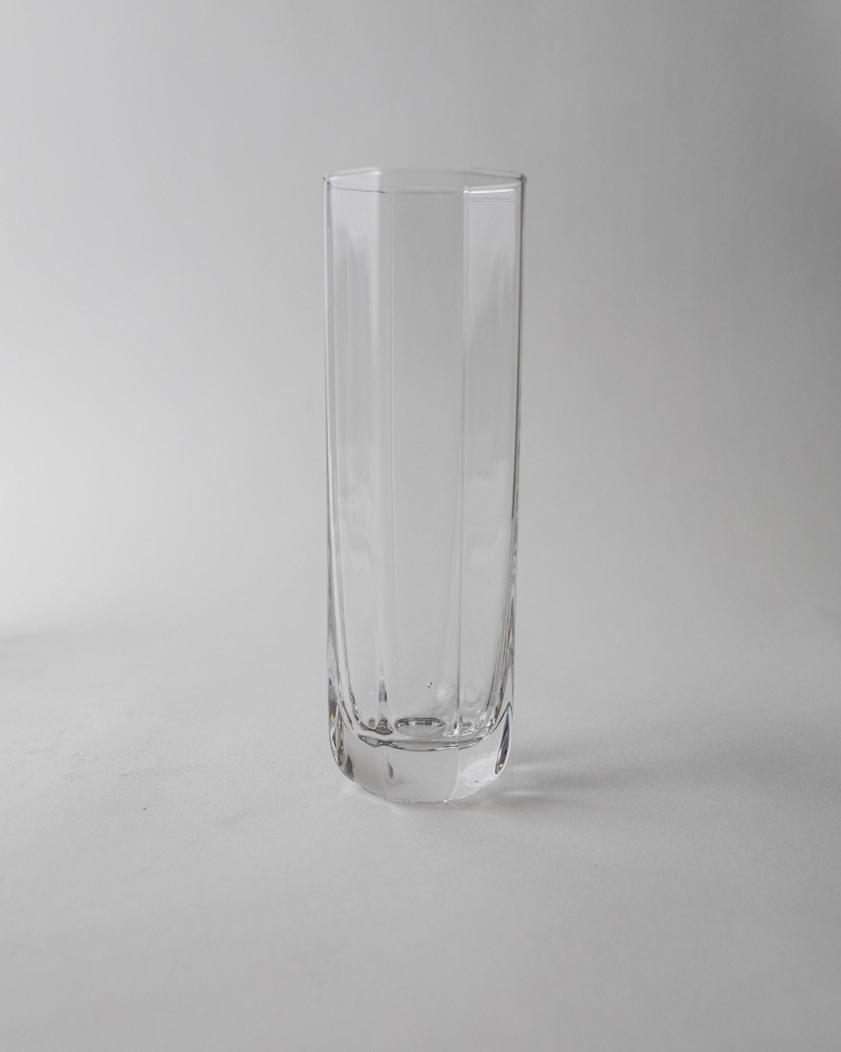 Vintage 1980s Murano Drinking Glasses Set of 9, Octagonal Art Glass Form, Classic Decorative Italian Tableware, Elegant Gift Idea_Bottega Jacobs