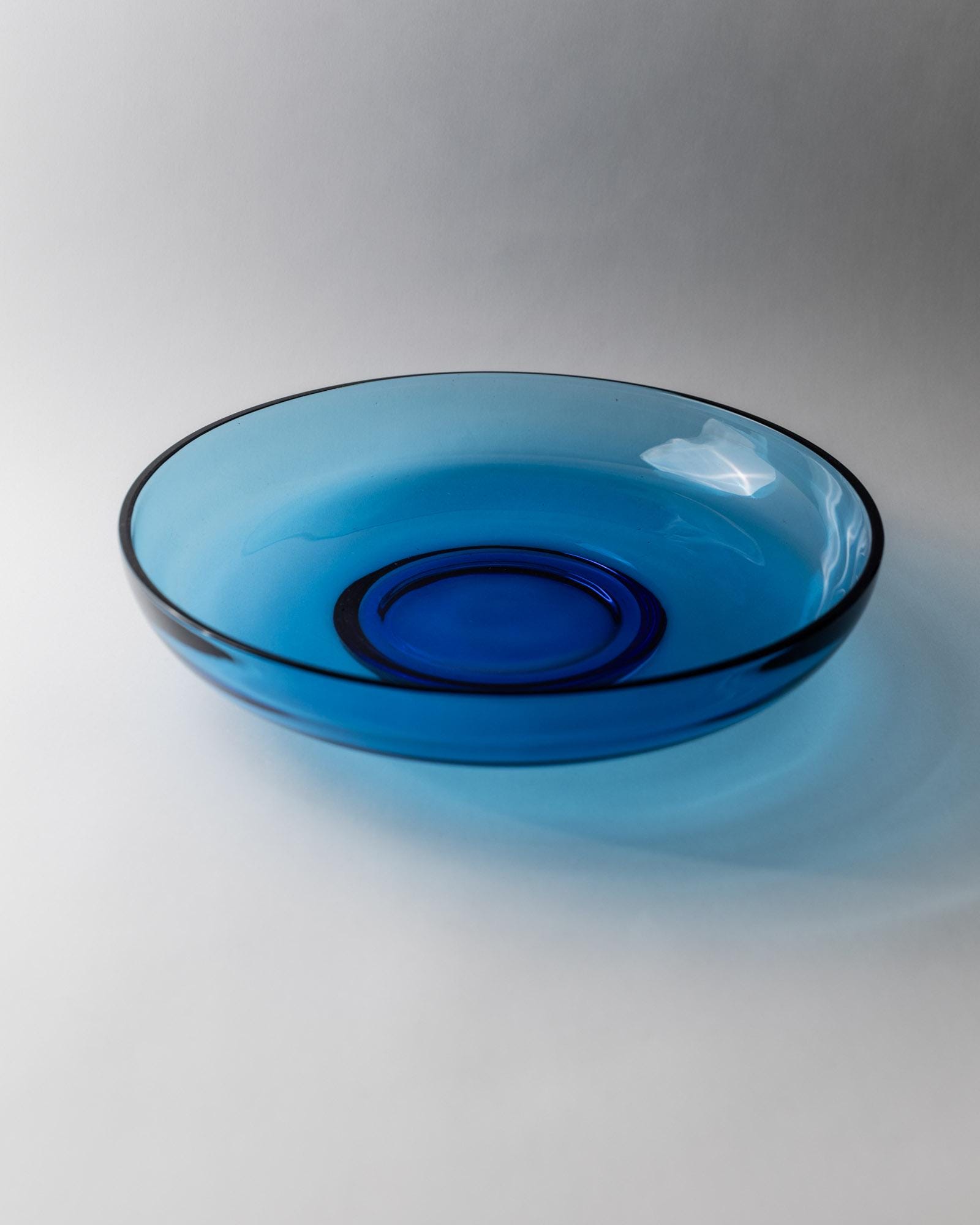 Vintage 1980s Murano Glass Bowl Large, Royal Blue, Timeless Design, Italian Art Glass, Elegant Fruit Bowl, Retro Gift Idea_Bottega Jacobs