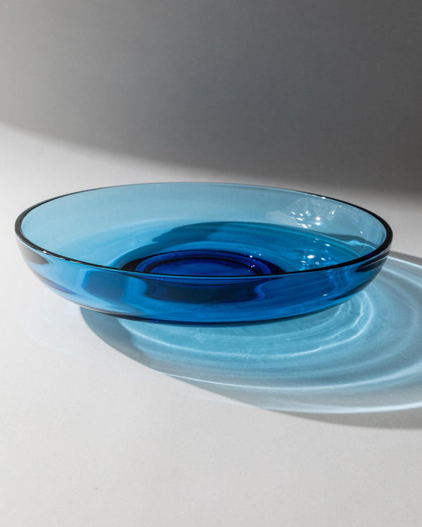 Vintage 1980s Murano Glass Bowl Large, Royal Blue, Timeless Design, Italian Art Glass, Elegant Fruit Bowl, Retro Gift Idea_Bottega Jacobs