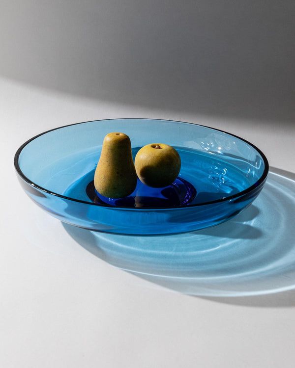 Vintage 1980s Murano Glass Bowl Large, Royal Blue, Timeless Design, Italian Art Glass, Elegant Fruit Bowl, Retro Gift Idea_Bottega Jacobs