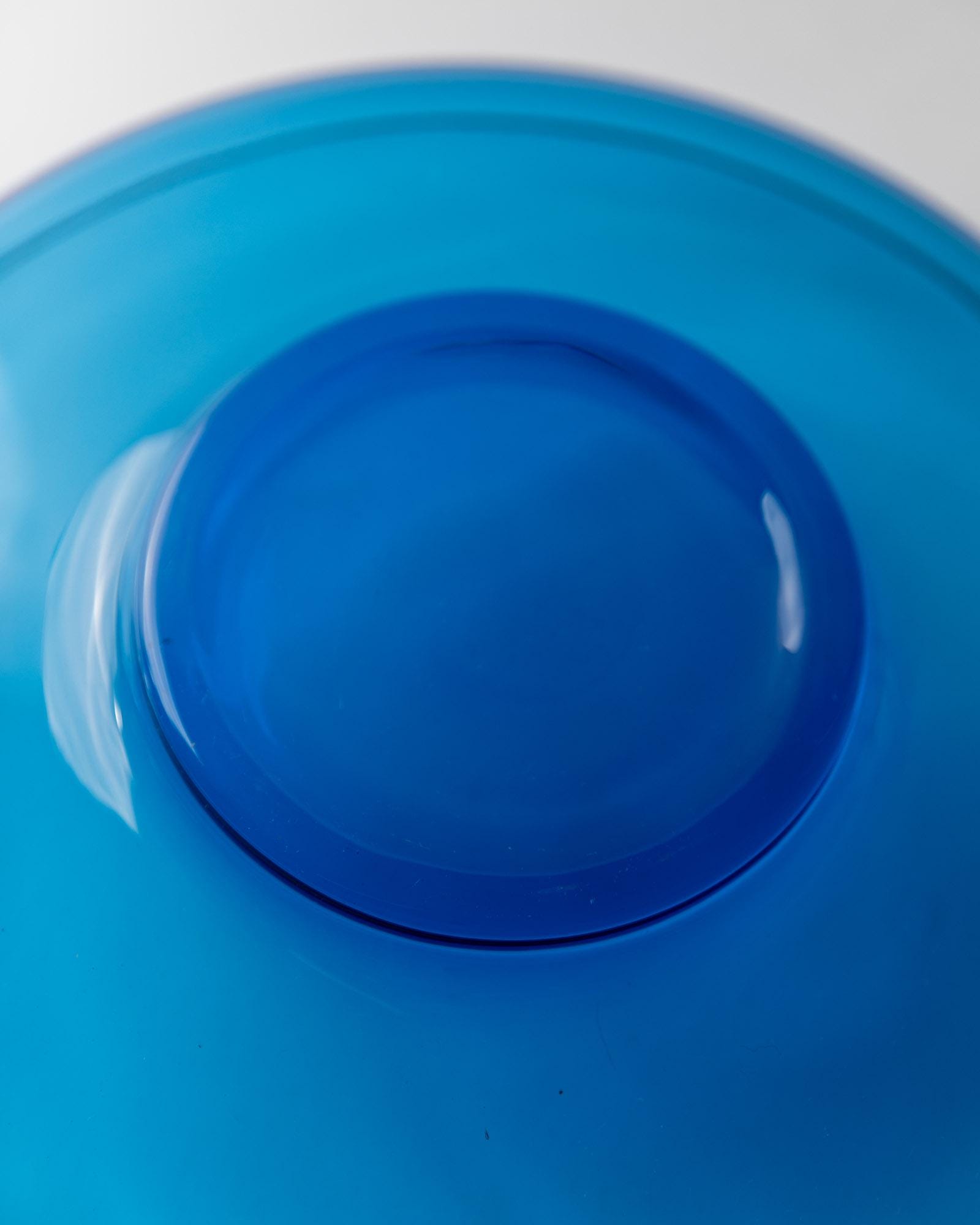 Vintage 1980s Murano Glass Bowl Large, Royal Blue, Timeless Design, Italian Art Glass, Elegant Fruit Bowl, Retro Gift Idea_Bottega Jacobs