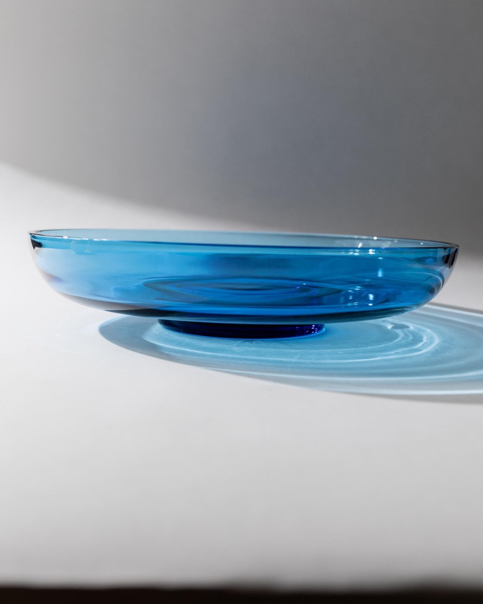 Vintage 1980s Murano Glass Bowl Large, Royal Blue, Timeless Design, Italian Art Glass, Elegant Fruit Bowl, Retro Gift Idea_Bottega Jacobs