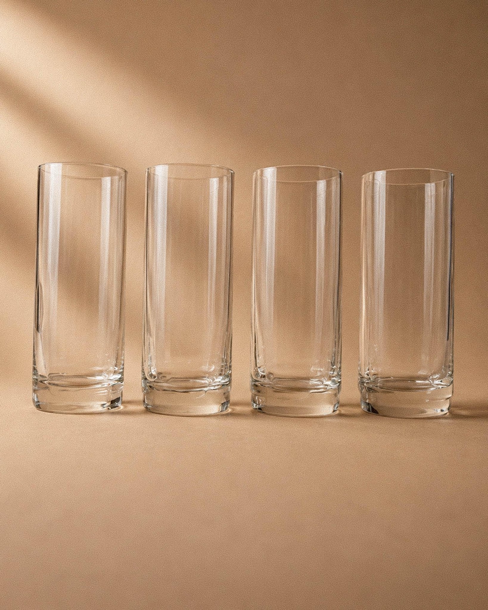 Vintage 1980s Murano Water Glasses Set of 4, Gently Rippled Art Glass Design, Elegant Italian Tableware, Minimalist Retro Decor, Gift Idea_Bottega Jacobs