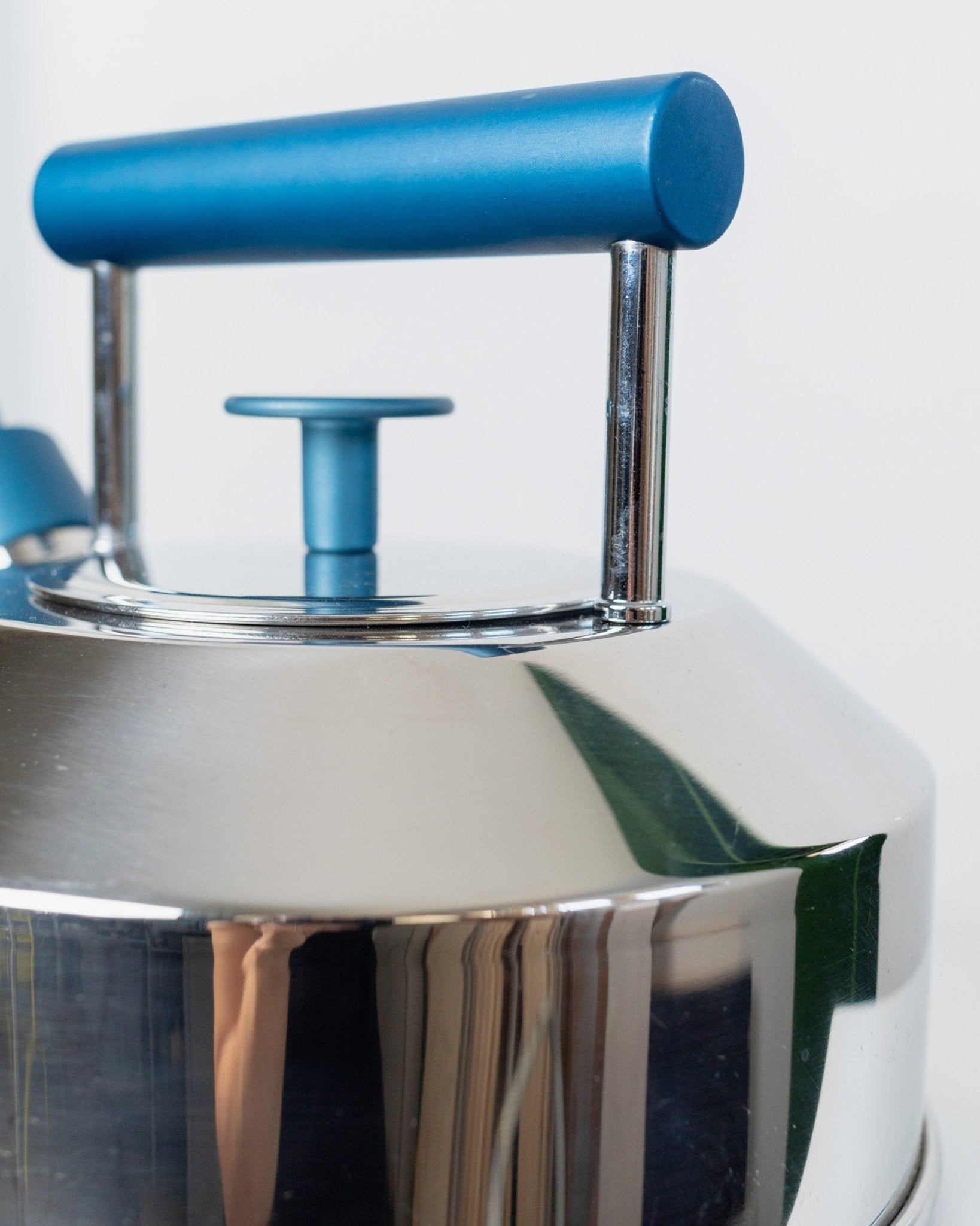 Vintage 80s Prandelli stainless steel kettle - Italian design by Raunkjaer Kjaergaard - Memphis style tea kettle - Bottega Jacobs