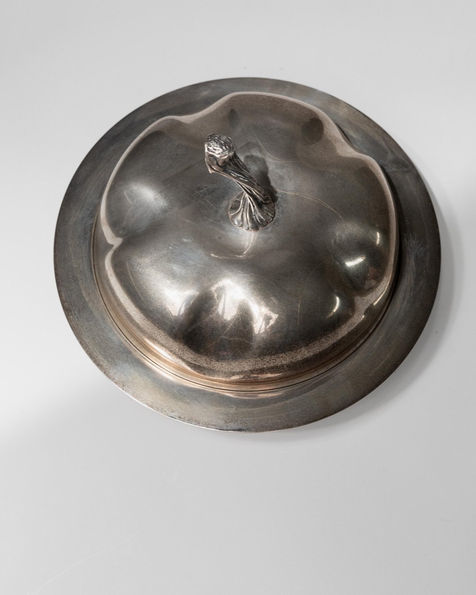 Vintage Bowl with Lid Silver Plated - Pumpkin Shape Design 1940s - Elegant Decoration Centerpiece - Gift Idea Retro, Christmas Table Decor_Bottega Jacobs