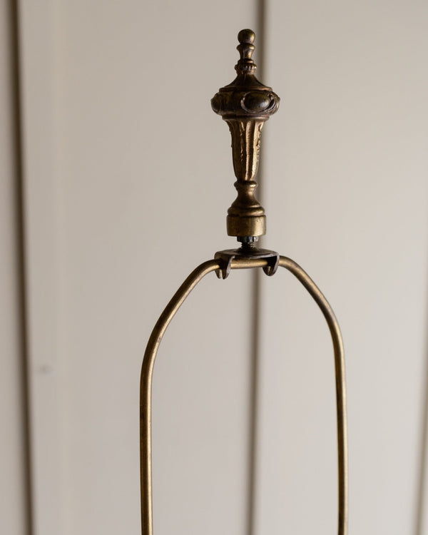 Vintage brass table lamp, classic Empire design lamp from 1910 in Hollywood Regency style, made in USA - Bottega Jacobs
