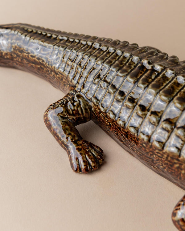 Vintage Ceramic Crocodile Sculpture - Multicolored Glaze, by Coccodrillo Italy 1960s - Very Decorative, Collector's Item, Gift Idea_Bottega Jacobs