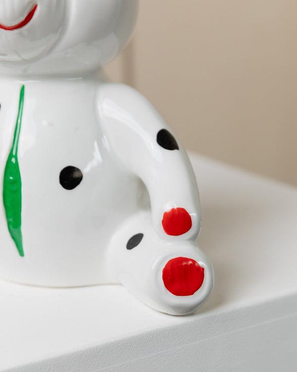 Vintage Ceramic Money Box in Teddy bear shape – Colorful with polka dots – gift idea for children – Decorative retro piece Italy 80s - Bottega Jacobs