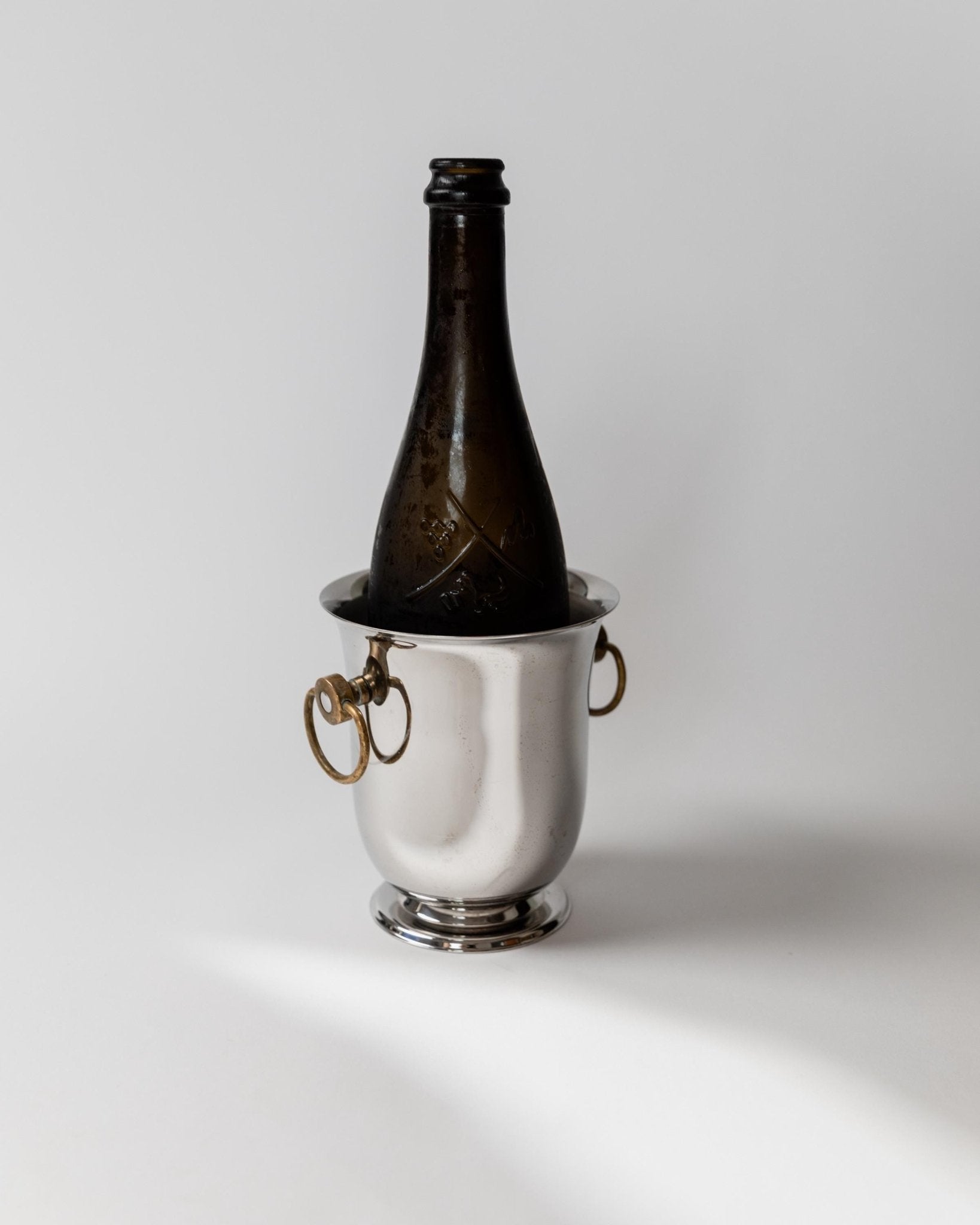 Vintage Champagne or Wine Cooler - Silver Plated Timeless Design by Jean Couzon 1980s - Gift Idea Elegant, Retro Centerpiece, Table Decor_Bottega Jacobs