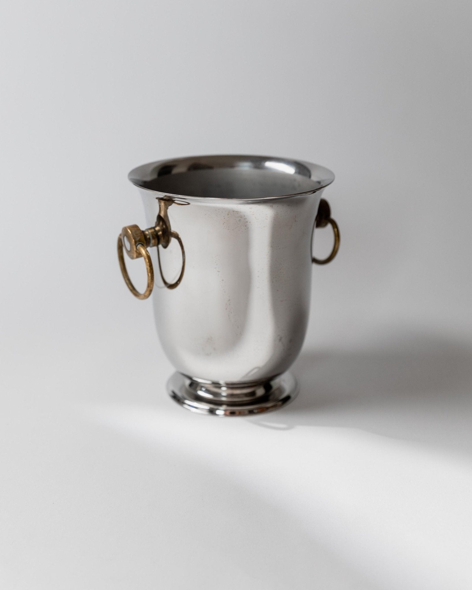 Vintage Champagne or Wine Cooler - Silver Plated Timeless Design by Jean Couzon 1980s - Gift Idea Elegant, Retro Centerpiece, Table Decor_Bottega Jacobs