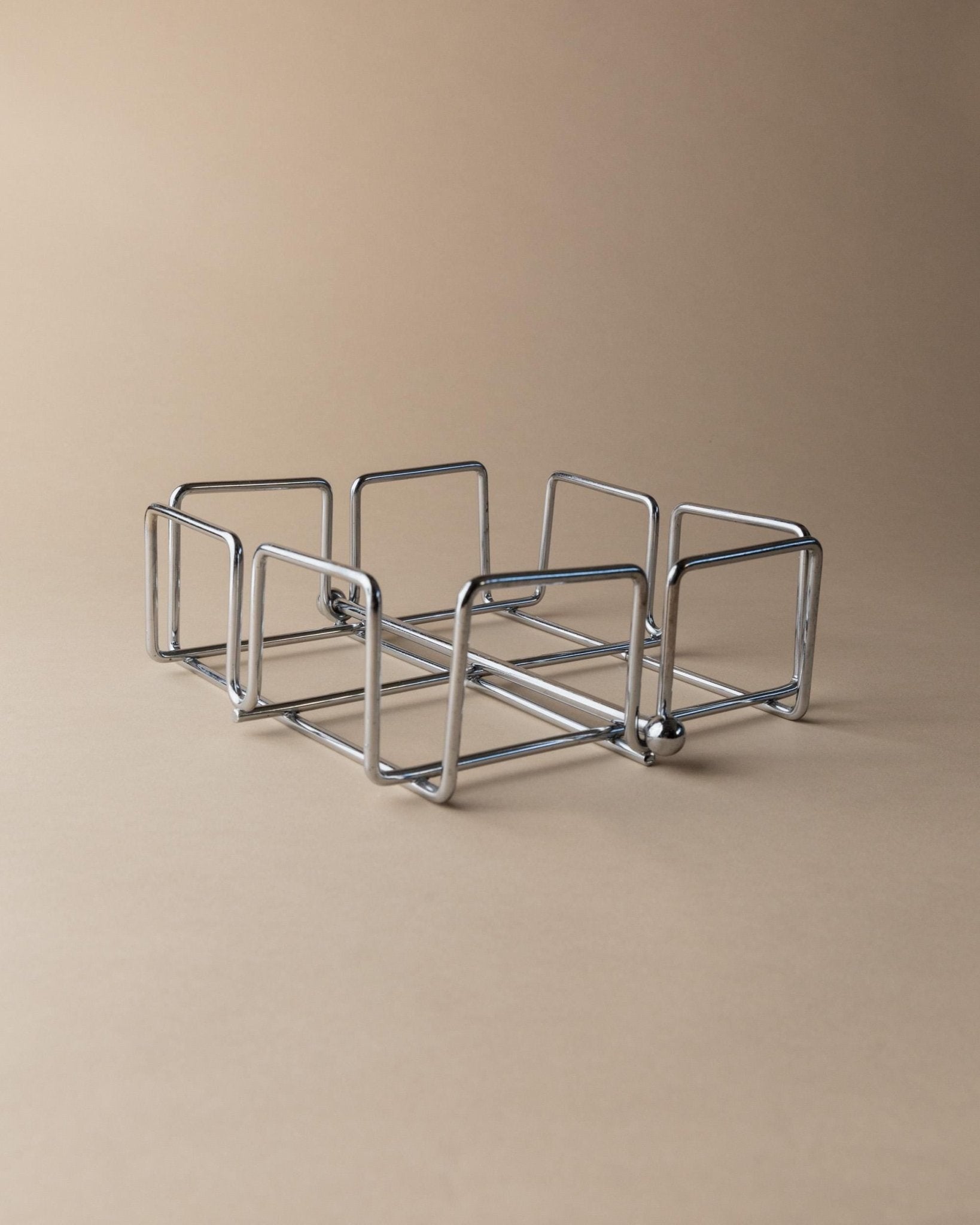 Vintage Chrome Napkin Holder - Sleek Timeless Design - Space Age Italy 1980s - Elegant Table Decoration, unique Gift Idea_Bottega Jacobs