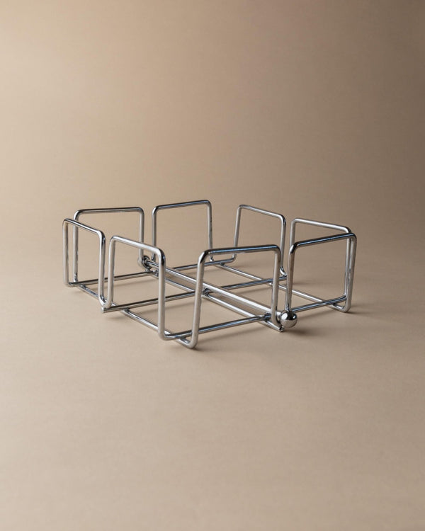 Vintage Chrome Napkin Holder - Sleek Timeless Design - Space Age Italy 1980s - Elegant Table Decoration, unique Gift Idea_Bottega Jacobs