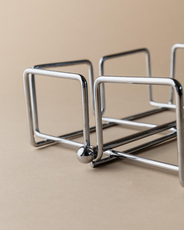 Vintage Chrome Napkin Holder - Sleek Timeless Design - Space Age Italy 1980s - Elegant Table Decoration, unique Gift Idea_Bottega Jacobs