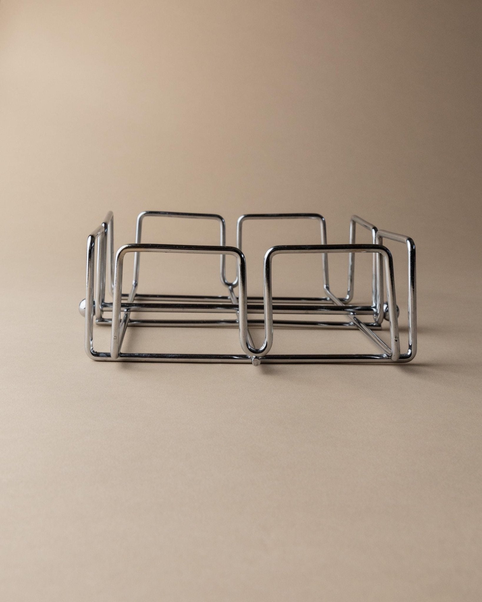 Vintage Chrome Napkin Holder - Sleek Timeless Design - Space Age Italy 1980s - Elegant Table Decoration, unique Gift Idea_Bottega Jacobs