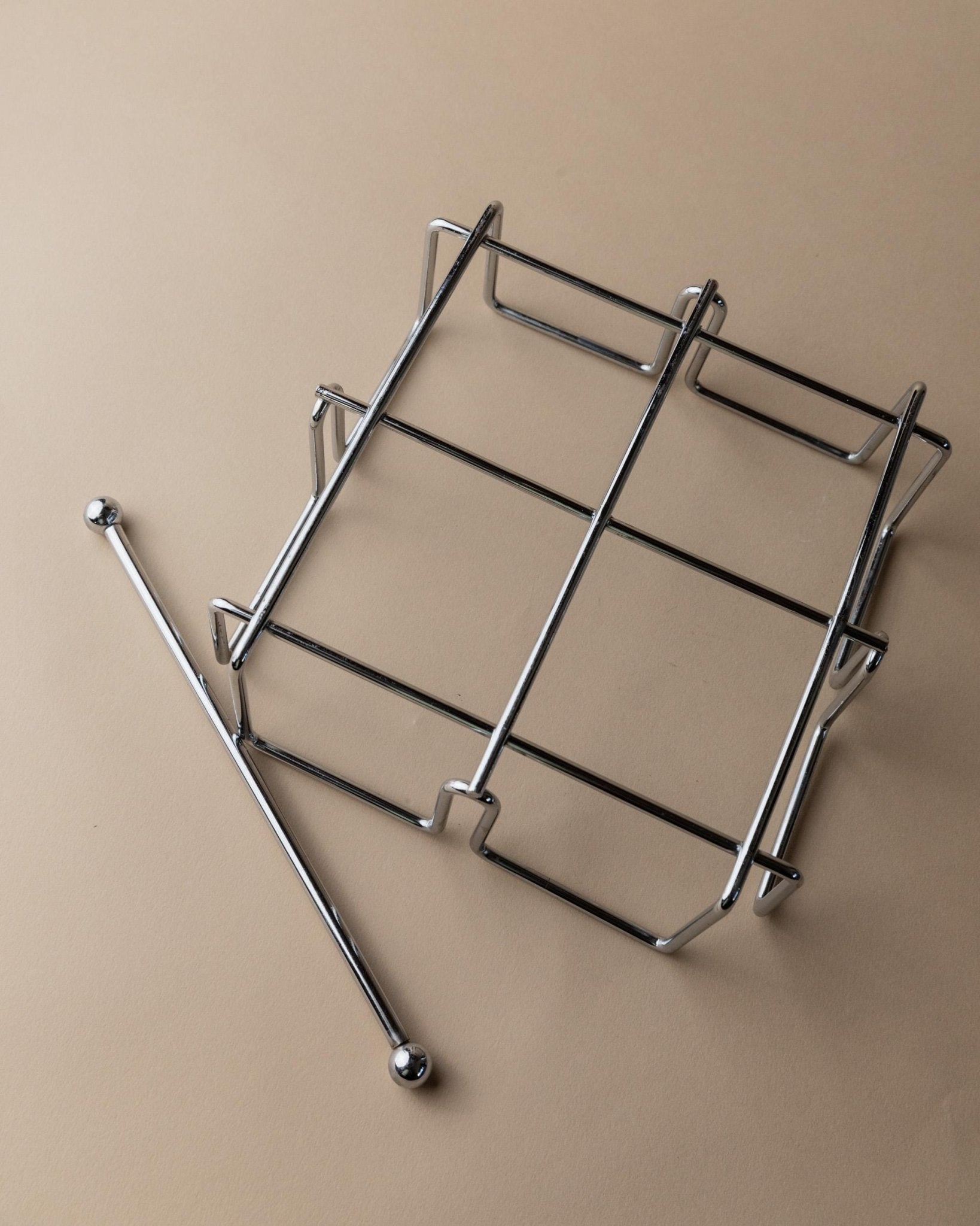 Vintage Chrome Napkin Holder - Sleek Timeless Design - Space Age Italy 1980s - Elegant Table Decoration, unique Gift Idea_Bottega Jacobs