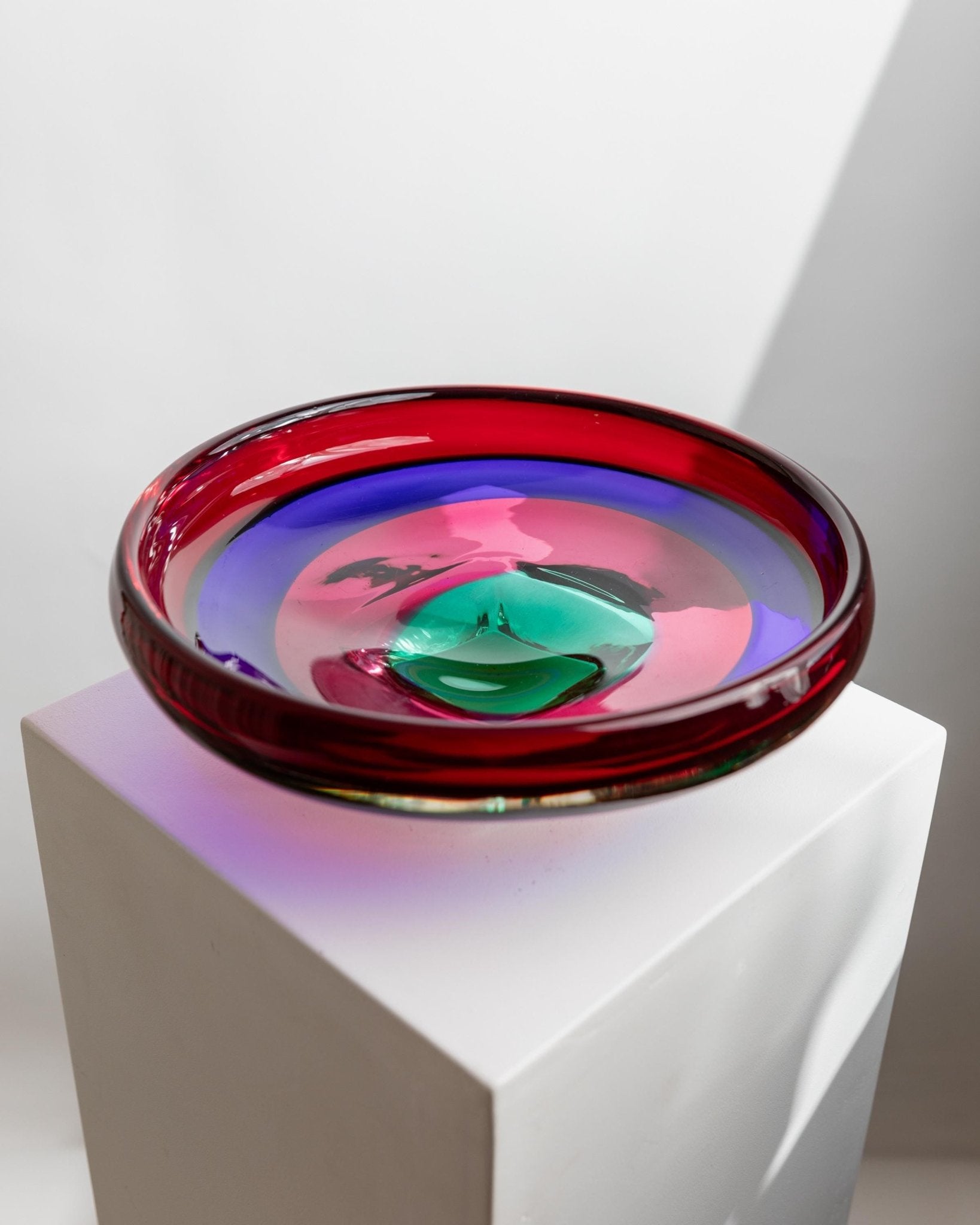Vintage Fulvio Bianconi Murano Glass Bowl for Gino Mazzega - Large Colorful Glassware Art - Italy 1960s - Noble Table Decoration, Gift Idea_Bottega Jacobs