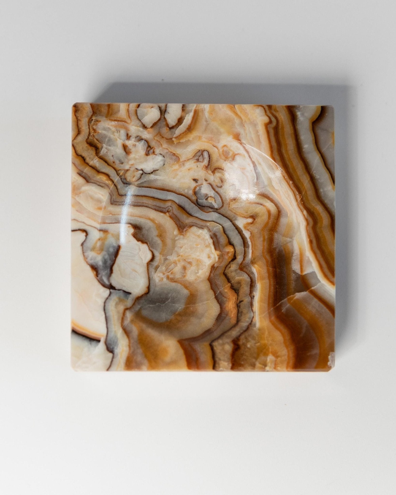 Vintage Marble Ashtray - Beige, Black, Brown Marbled - timeless Design Italy 1970s - Very Decorative, Elegant Gift Idea, Table Decoration_Bottega Jacobs
