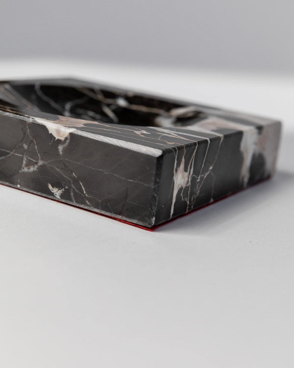 Vintage Marble Ashtray - Black, beige and white Marbled - timeless Design Italy 1970s - Very Decorative, Elegant Gift Idea, Table Decoration_Bottega Jacobs